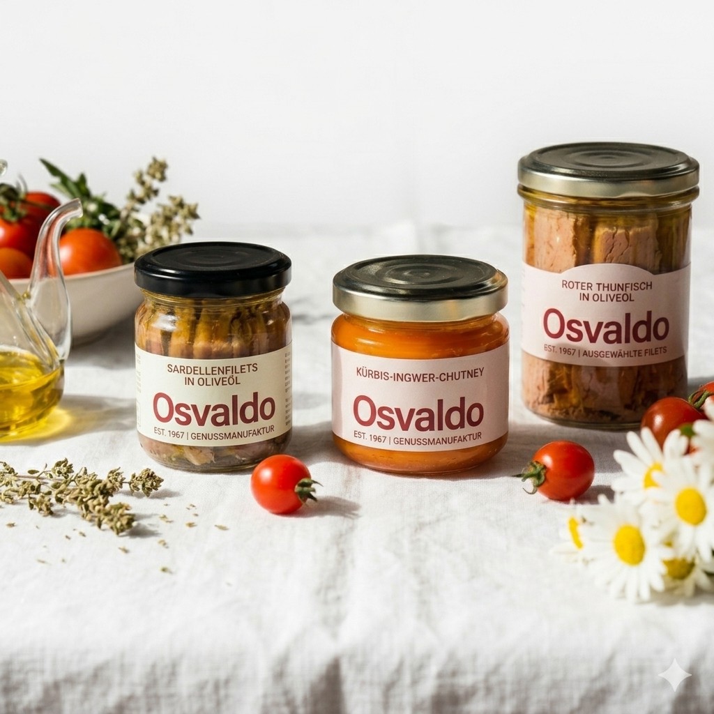 Italienische Antipasti und Konserven mit eingelegtem Gemüse, Oliven e getrockneten Tomaten für den Feinkostbedarf